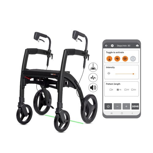 RHYTHMOS Roll（M） Rollz Motion Rhythm Rollator Walker with 3 Cues for Parkinson's