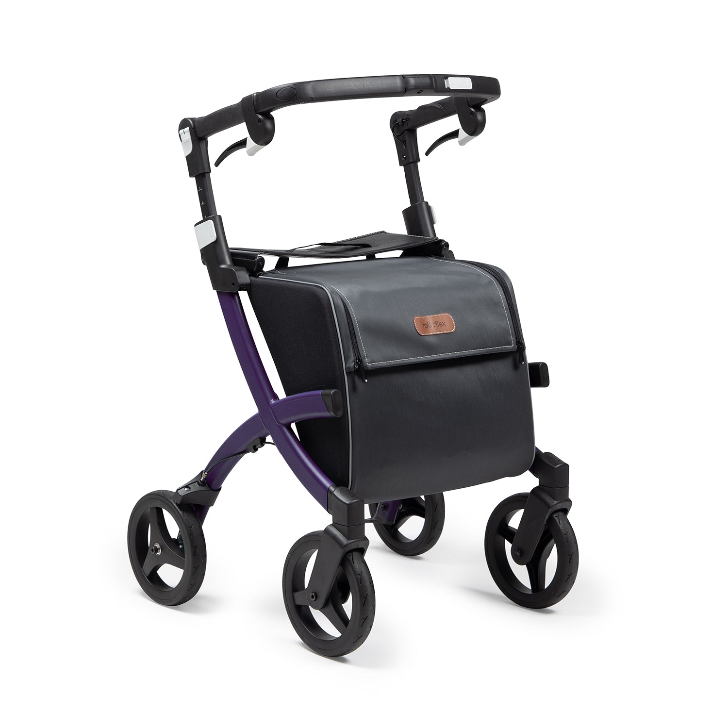 Rollz Flex 2 Lightweight Rollator Walker with Seat & Shopping Bag