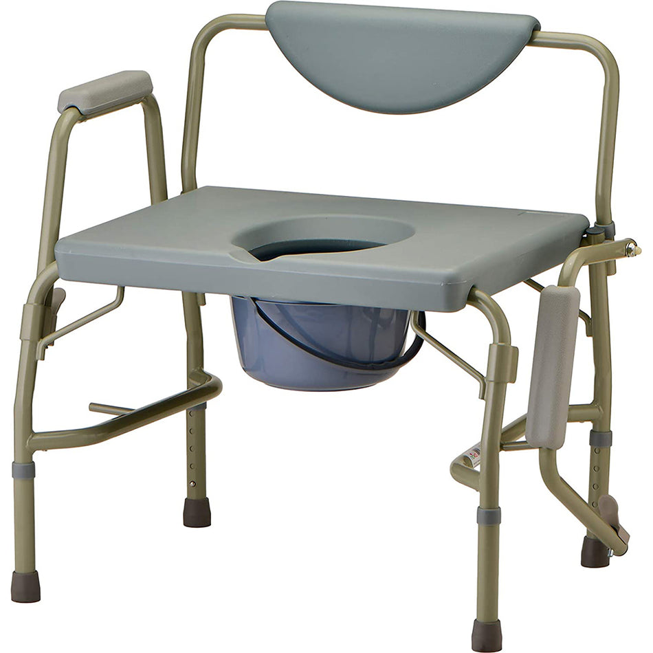 Heavy Duty Drop - Arm Commode 500 LBS WT. CAP