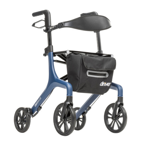 AeroWalk™ Ultra-Lite Rollator – Lightweight Aluminum Mobility with Seat & Storage (14.5 lb)