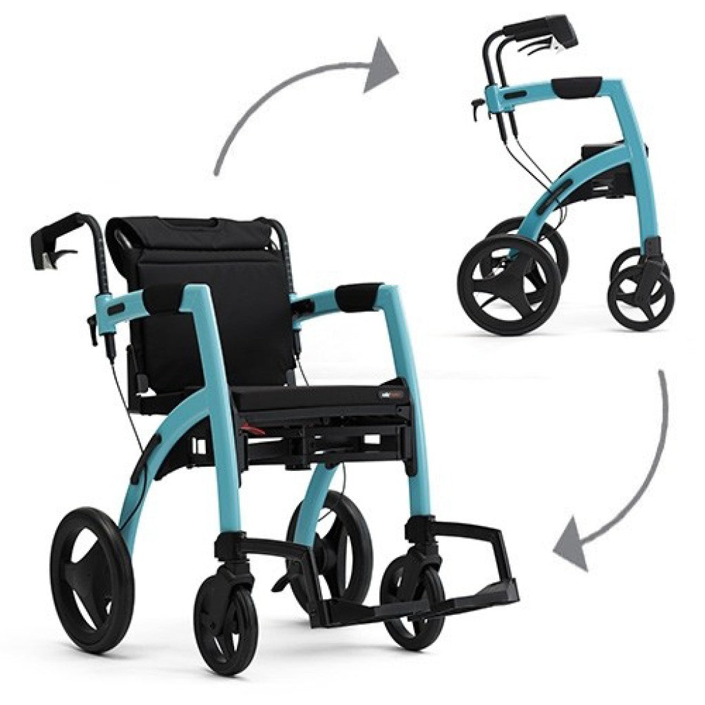 Rollz Motion 2.1 Wheelchair Walker – 2-in-1 Design with