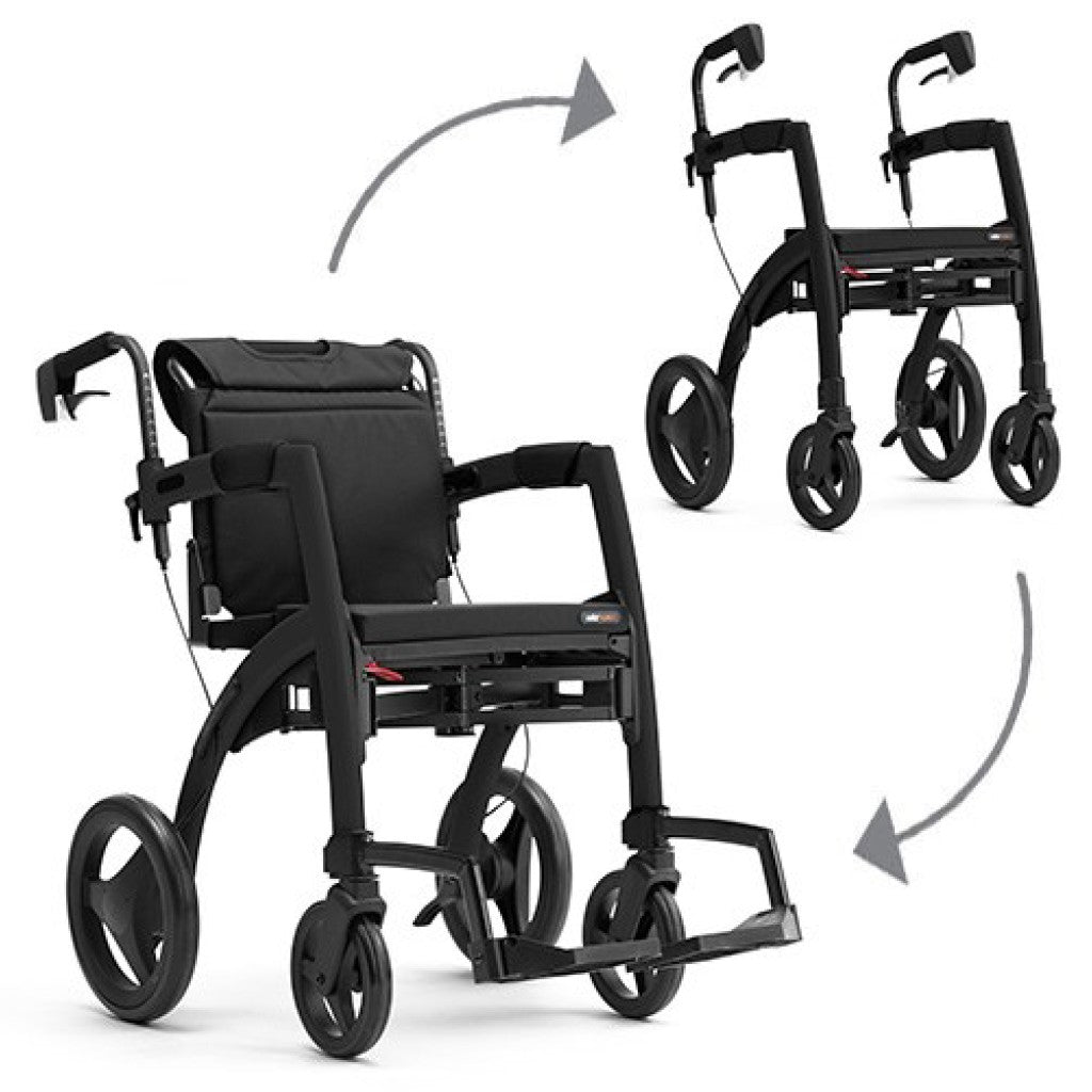 Rollz Motion 2.1 Wheelchair Walker – 2-in-1 Design with Bluetooth