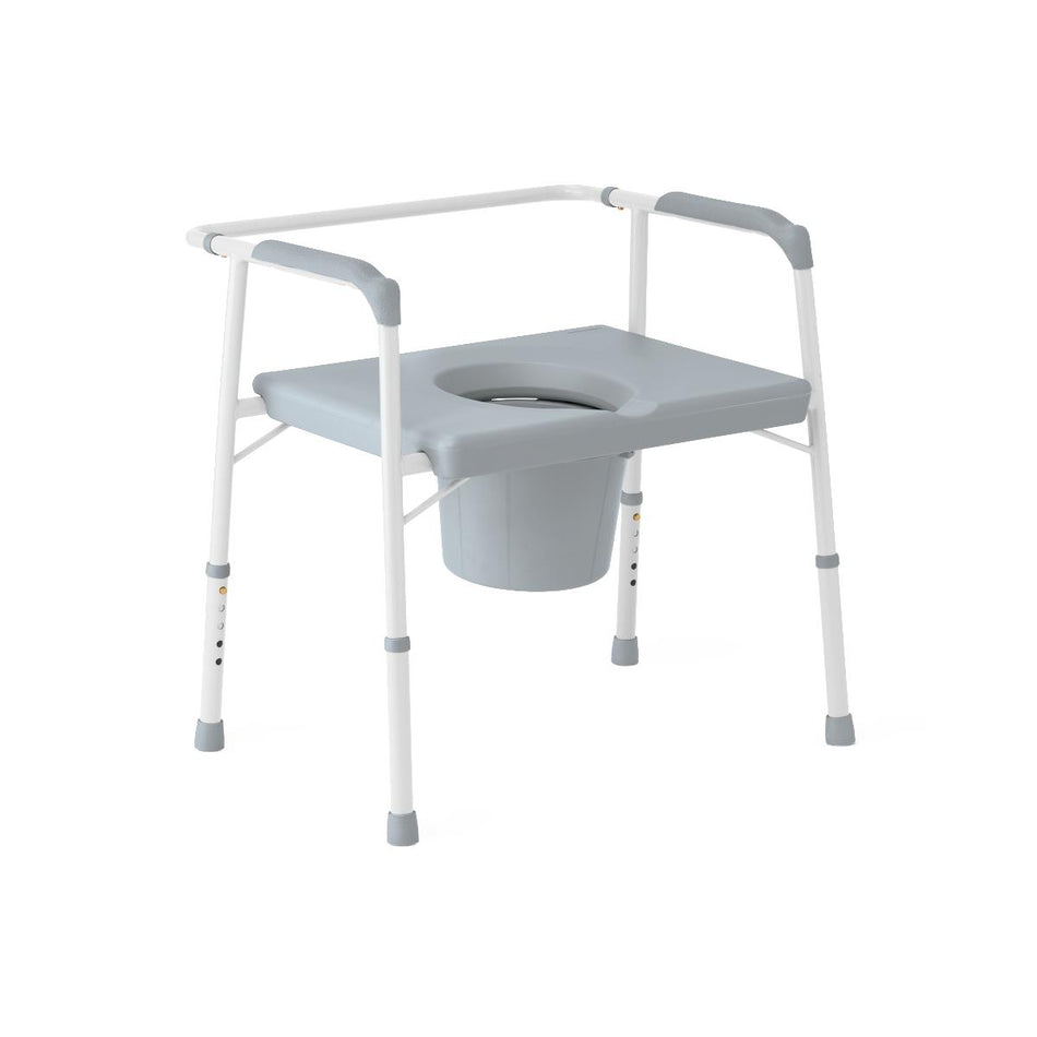 MEDLINE HEAVY DUTY BARIATRIC COMMODE WITH EXTRA WIDE SEAT WT. CAP 650lbs