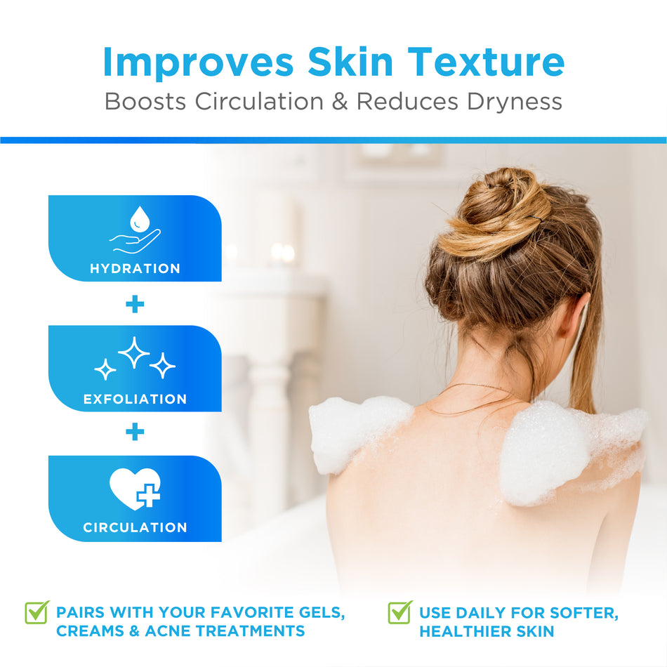 NOVA 3‑in‑1 Folding Bath Brush Set (PA‑4001)