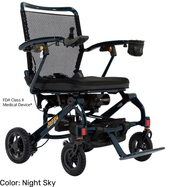 Electric wheelchair with 'Lizzy' branding on a white background